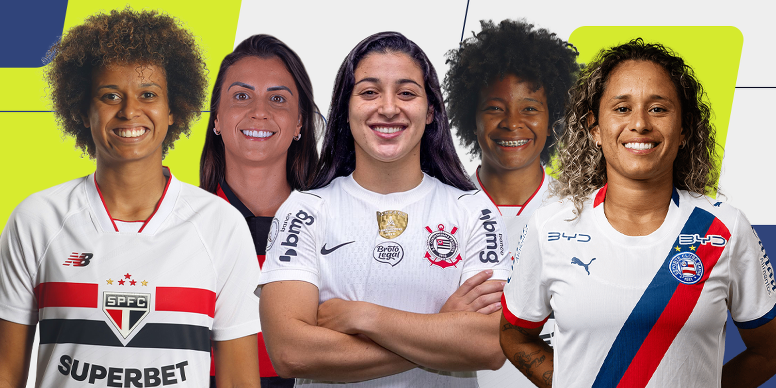 Quem são as cinco meias que disputam uma vaga no time ideal do futebol feminino em 2026