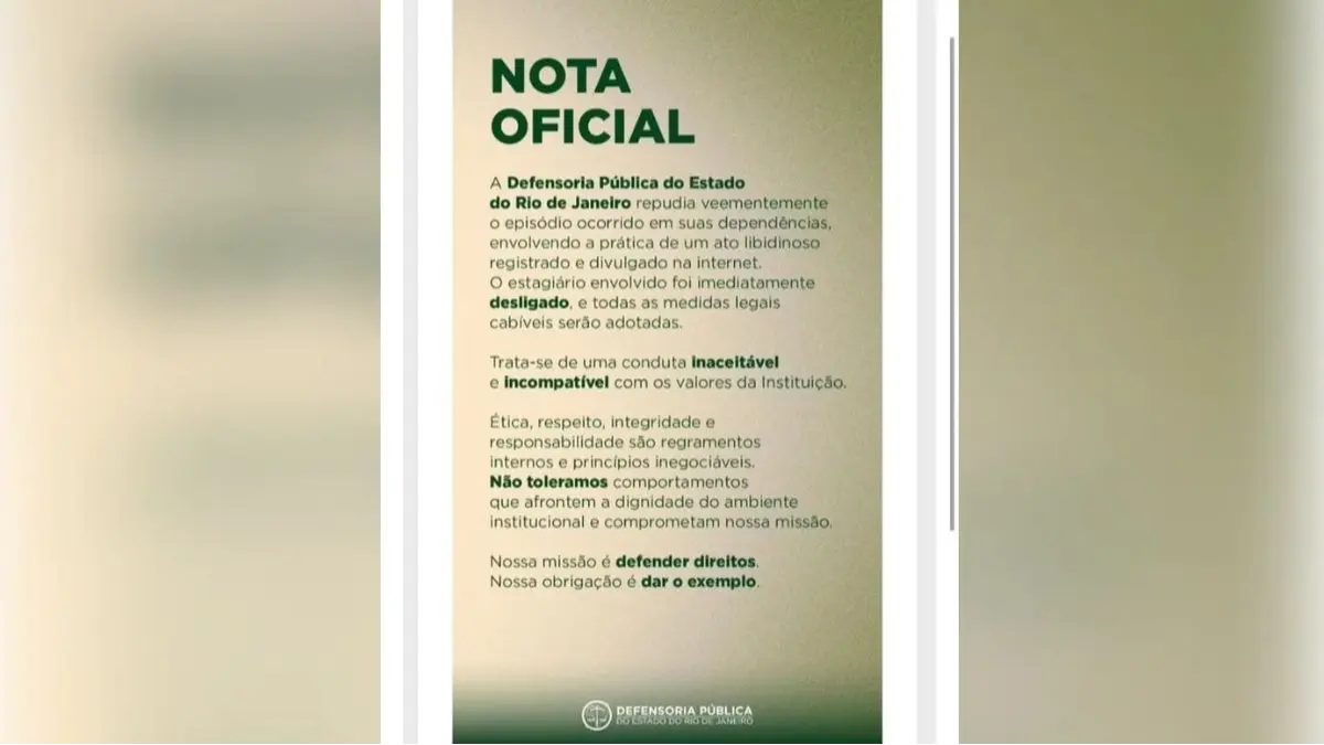 Servidor temporário dispensado após publicar conteúdo íntimo gravado em repartição pública de Nova Iguaçu