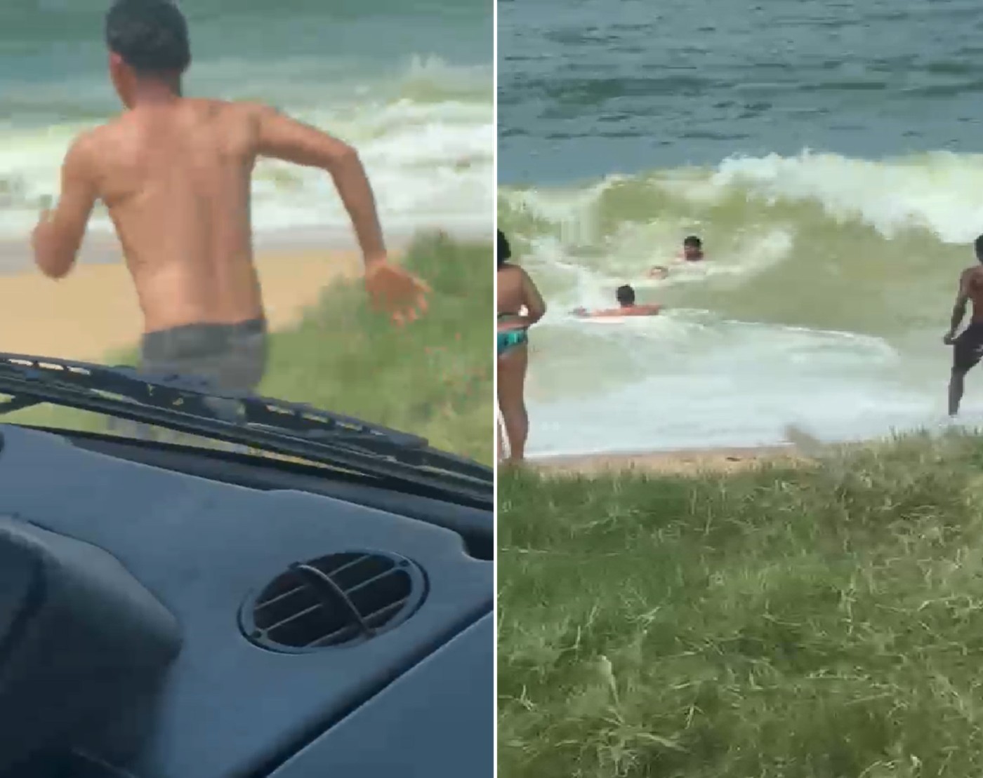 Vendedor de laranjas abandona carro e se lança ao mar para resgatar criança em Rio das Ostras