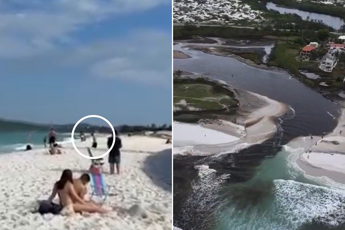Canal que surgiu em praia de Cabo Frio levanta dúvida: natureza ou mão humana?