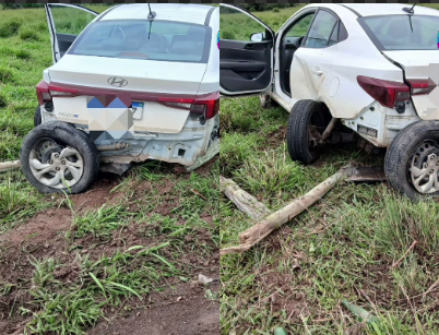 Motorista adormece no volante, perde o controle e tira Astra da via em Quissamã