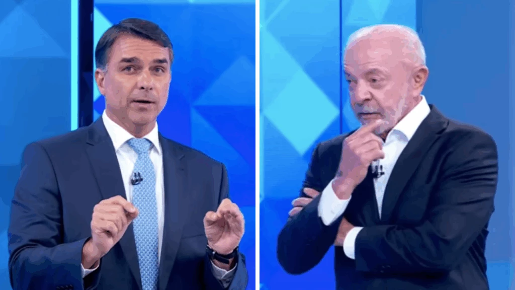 Checagem do Ranking dos Políticos aponta desempenho desigual de Flávio e Lula no debate da Globo