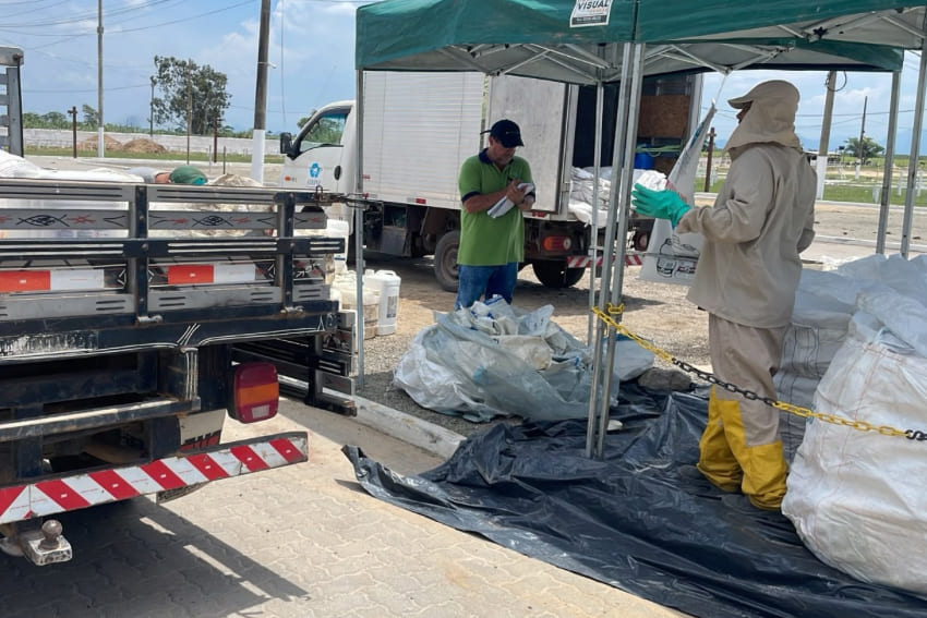 Mutirão recolhe cerca de 8 toneladas de vasilhames de defensivos em São Francisco de Itabapoana
