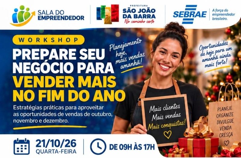 Pequenos negócios de São João da Barra ganham guia gratuito para turbinar faturamento no fim de ano