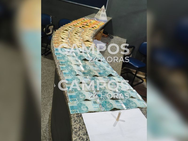 Gerente de ponto de drogas do TCP cai em São Fidélis com dinheiro vivo e cocaína